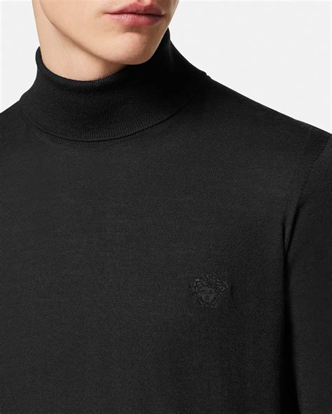 versace jeans turtleneck sweater|Versace Turtleneck silk.